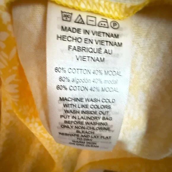 Michael Kors Yellow Floral Women's Blouse - Picture 2 of 2